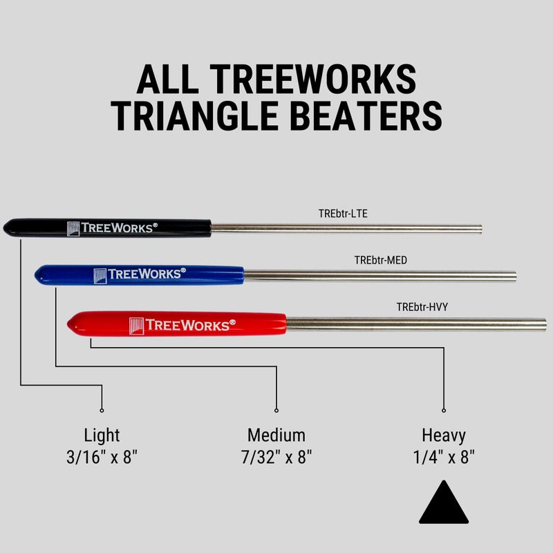 TreeWorks Chimes Triangle Beater â€“ MADE IN USA â€“ Stainless Steel Striker â€“ Professional Percussion Musical Instrument Accessory - Image 4